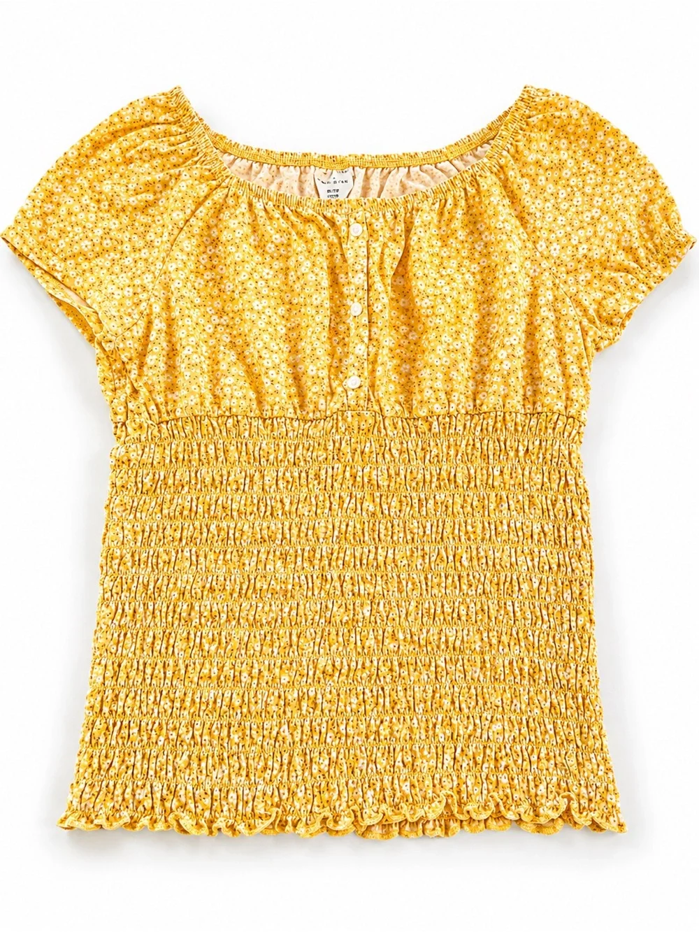 abercrombie kids Yellow Floral Smocked Top
